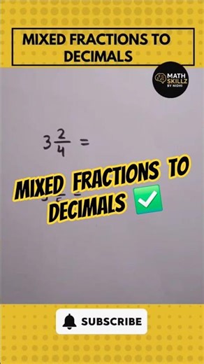 Convert Mixed Fractions to Decimals#shorts #viralshorts #shortsfeed #youtubeshorts #fractions #maths