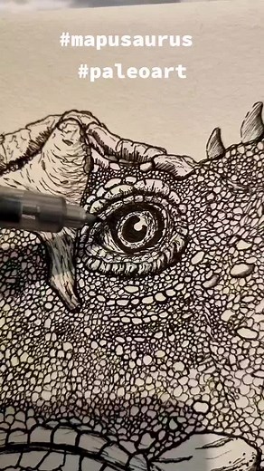 #mapusaurus drawing done over the weekend. i hate drawing scales but the results be 🥰 #art #artist #artistic #arttok #instaart #painting #drawing #art_community #paintings #watercolor #creative #sketchoftheday #soartsy #artistsoftiktok #artistsontiktok #artoftheday #iloveart #artistlife #artlife #artistatwork #artistsharing #amazingart #dinosaur #paleoart #paleoartist #prehistoric #alloverasaur