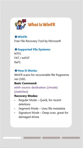 How to Use Windows File Recovery (WinFR) to Restore Deleted Files on Windows!#windowstips #cmd