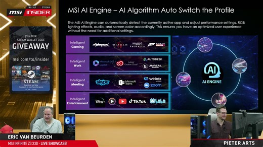 Live from our new studio, watch the MSI Infinite Z3 X3D gaming PC in action – powered by AMD Ryzen X3D and NVIDIA RTX 50‑series for ultra-high FPS and stunning next-gen visuals. We will deep dive into the hardware, specs, cooling, and design, and then push real-world games and benchmarks to the absolute limit. #msi #amd #msigaming | MSI Gaming