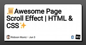 📜Awesome Page Scroll Effect | HTML & CSS✨