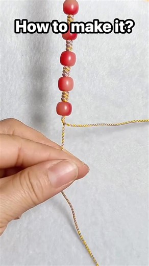 How to Tie a Snake Knot Bead Spacer?#foryoupage #diy #handmade #howto #knot | Sally's DIY Bracelets