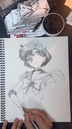 18K views · 907 reactions | Boceto Sailor Mercury ✨️ Créditos: https://www.tiktok.com/@flip_moment?_t=ZS-90rPHFmOXl1&_r=1 | USAGI MOON | Facebook