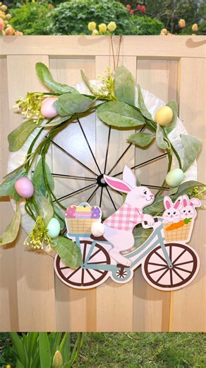 13K views · 46 reactions | Easy Easter Bike Wheel Wreath dollar tree diy #easterdiy #dollartreediy | Crafty Beach | Facebook