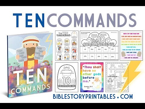 Ten Commandments Bible Lesson Activities for Kids