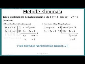 Cara Menyelesaikan Persamaan Linear 2 Variabel Metode Eliminasi