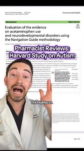 12K views · 720 reactions | Let’s review the most talked about study this week from Harvard about acetaminophen use in pregnancy causing Autism. Here’s information that wasn’t shared during the public press conference and why deciphering a clinical study is a WHOLE semester long course in pharmacy school. | MillennialRx | Facebook