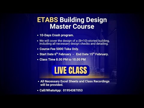 ETABS LIVE CLASS