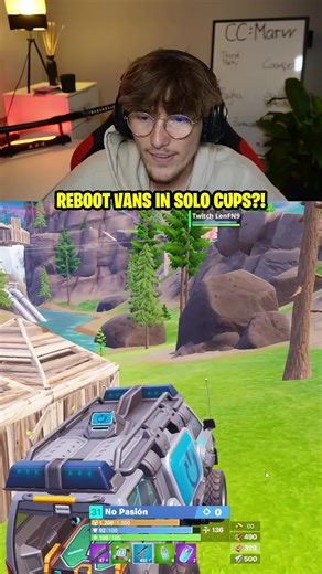 REBOOT VANS IN SOLO CUPS?! ☠️ #marvv #fortnite #fn