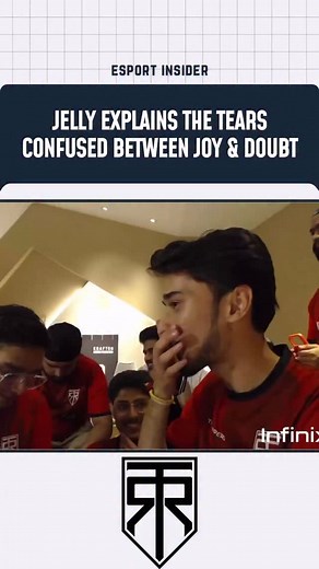 Jelly opens up about the emotional moment — as the crowd chanted “Jelly! Jelly!”, he broke down, unsure if they had qualified or not. A mix of confusion, relief, and pure love from the fans | Esport Insider