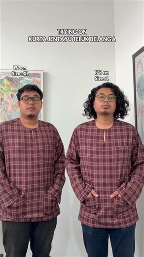 Tried on the Kurta Jentayu in Maroon and obsessed! The checkered pattern gives it that classic vibe✨