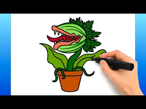 How To Draw Audrey II From Little Shop of Horrors (Easy Drawing Tutorial)