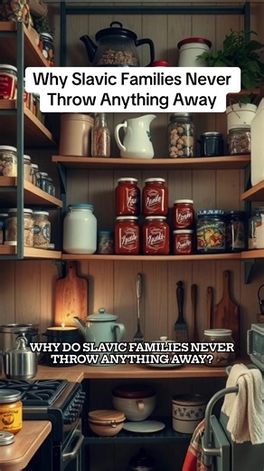 “Why Slavic Families Never Throw Anything Away” Many Slavic families grew up in cultures shaped by scarcity, war, and economic instability. Saving jars, bags, containers, and old items wasn’t random — it was survival thinking passed down through generations across Eastern Europe and the diaspora. #SlavicTok #SlovakRoots #SurvivalCulture #SlavicChildhood #SlavicParenting