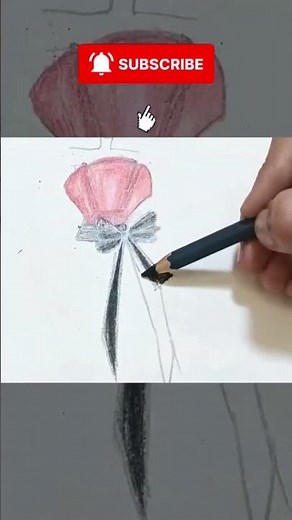 Stylish Red Dress Drawing 👗 | Easy Fashion Sketch for Beginners#shortsviral #drawing #fashion #art