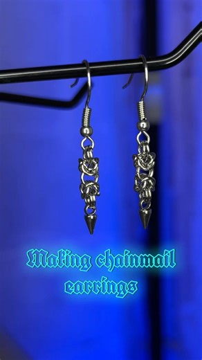 Making Chainmail Earrings | Easy Chainmail For Beginners | Chainmail Jewelry DIY jewelry #chainmail