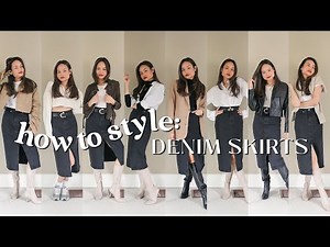 HOW TO WEAR & STYLE: DENIM MAXI SKIRTS (10 Outfits for Spring, Summer, Fall) | Victoria Hui