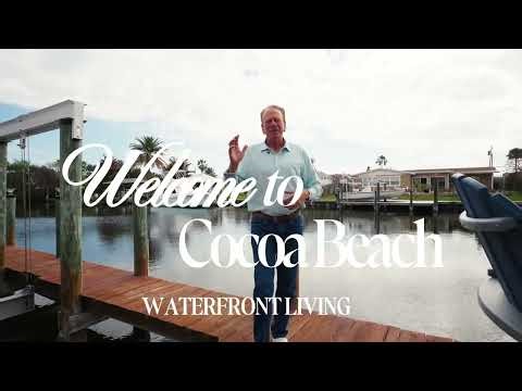 Cocoa Beach Waterfront Home for Sale | 107 La Riviere Road | Boat Lift + Walk to Beach