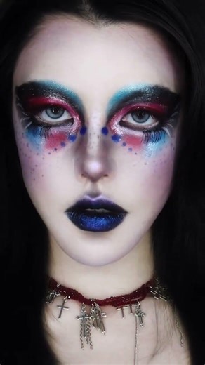 Dazzling Blue & Red Bionic Butterfly Makeup Transformation