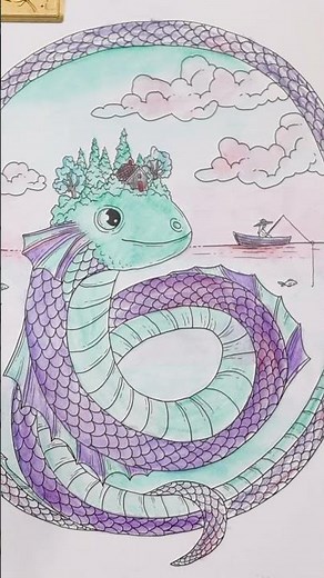 Transform flat coloring into dimensional art #satisfying #artprocess