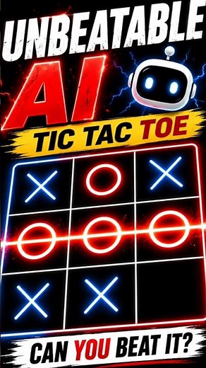 🤖 I Made an UNBEATABLE Tic Tac Toe AI using Python! 🐍🔥Can YOU beat it? 👇😈#python #ai #tictactoe