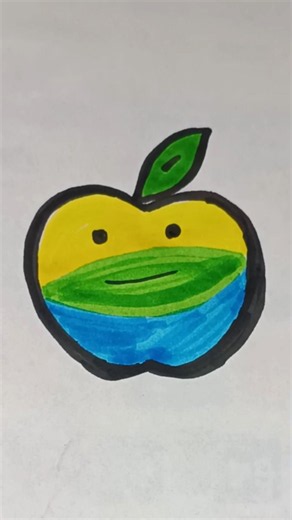 easy apple 🍎🍏 drawing #sbmarts #shortvideo #drawing #apple