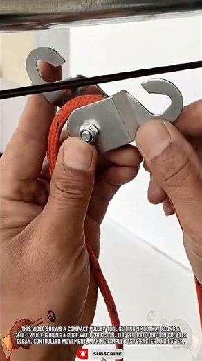 Sliding cable pulley with quick open hook #shorts #tools #engineering
