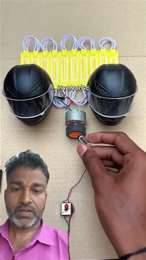 Mini Coreless Drone Motor Powering Into Two Helmet Look Fog Light and Ten Led Lights #dcmotor 😲