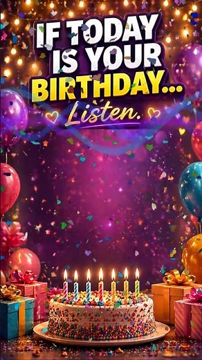 If today is your birthday...make a wish! Happy Birthday!