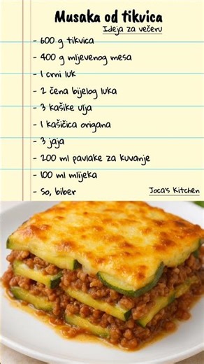 Ideja za večeru #1 Musaka od tikvica #musaka #tikvice #vecera #brzirecepti
