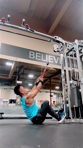 Upper back cable pull exercise #short #backpainrelief #yoga #automobile