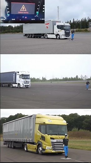 AEB Battle: Mercedes vs Scania vs DAF – Ultimate Brake Test.
