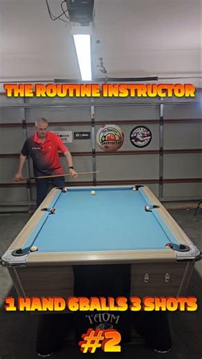 6 Balls, 3 Shots, 1 Hand – Can You Do It? #poolchallenge #trickshot #shorts