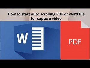 how to auto scrolling PDF file for capturing video with speed limits