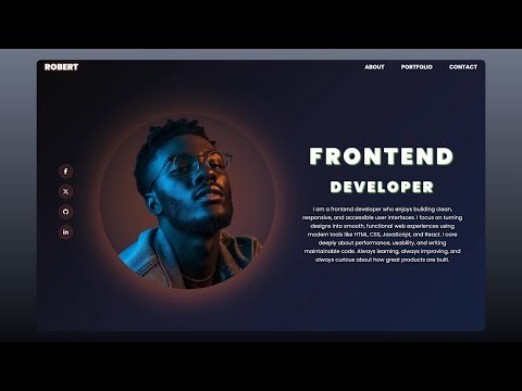 Create a Modern Responsive Portfolio Website | HTML & CSS