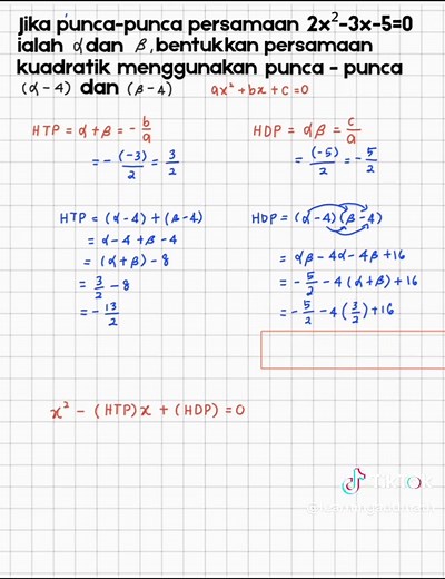 Tutorial Add Maths Tingkatan 4: Fungsi Kuadratik