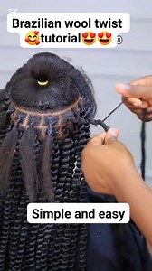 Brazilian wool twist tutorial 💇‍♀️🌟🎀💖 #fblifestyle | Natty hair designs