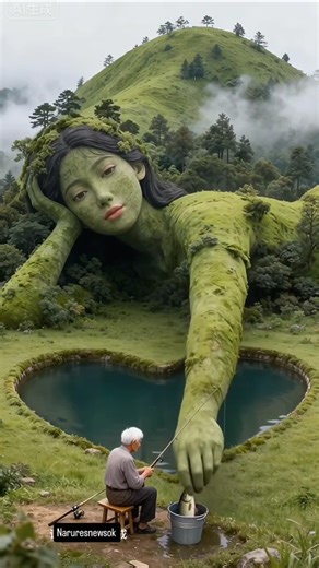 very big gril high in a hande in fish river and women #viral #ai #shorts #trending #shortsfeed