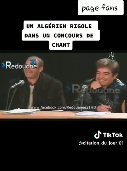 Un Algérien Rigoledans un Concours de Chant