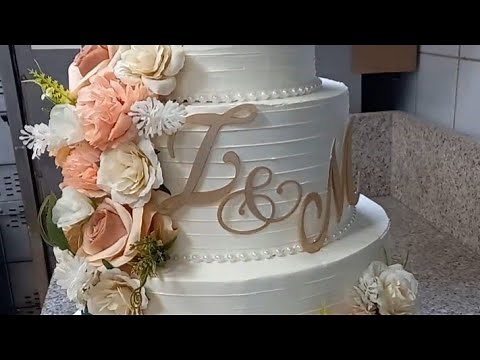 How to make a 3 tier wedding cake easy and quick with fresh cream