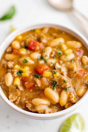 Enchilada Ground Turkey Soup - The Salty Marshmallow