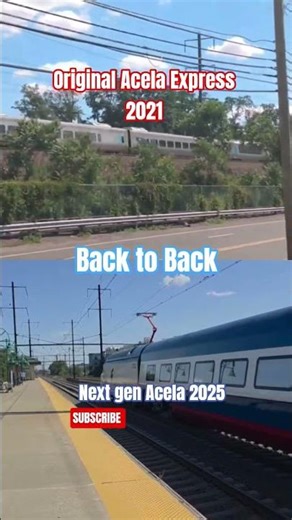 Amtrak Acelas. 2021 video of the original Acela and 2025 the new Next gen Acela first in survice.