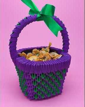 Make a Gorgeous 3D Origami Basket EASILY!