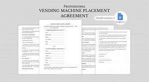 Vending Machine Placement Agreement: Business Contract Template (PDF) - Etsy
