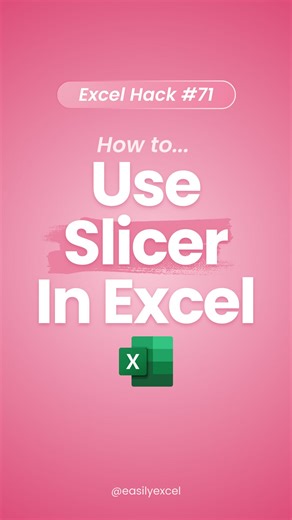 1.3M views · 1.1K reactions | Why no one is talking about this in Excel?! How to filter data in Excel using slicers! ✨ #excel #spreadsheets #accounting #exceltips #finance #corporate #exceltricks #workhacks #tutorial | Easilyexcel | Facebook