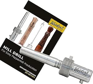 Mill Drill for Production of Woodturning Pepper Mills, Salt Grinders designed to work with the Shafted CrushGrind® Mechanism Kits.