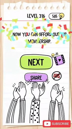 Brain Test Level 316 Open the treasure vault's door Walkthrough