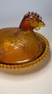 Vintage Indiana Glass Golden Amber Hen on Nest- Stippled Base and Closed Beads- Country or Farmhouse Kitchen Decor- Chicken Collector Gift - Etsy