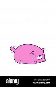 stretching up animation of cute cartoon cat drawing Stock Video Footage - Alamy