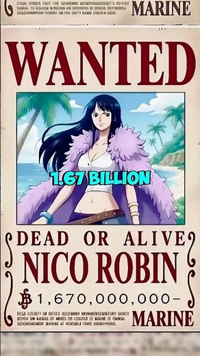 Robin's Bounty 1.67 Billion?? #onepiece #shorts