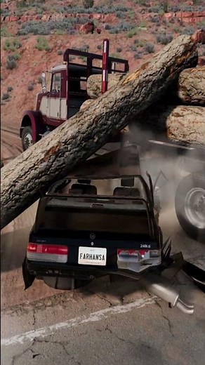 Realistic Highway Car Crashes🚗💥 #realisticcarcrashes #carcrashes #beamngdrive